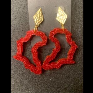 Africa outline earrings